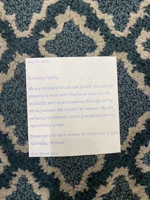 Completed flooring project